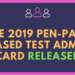 AEEE 2019 Pen-paper based Test Admit Card released