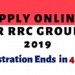Apply Online for RRC Group D 2019 Aglasem