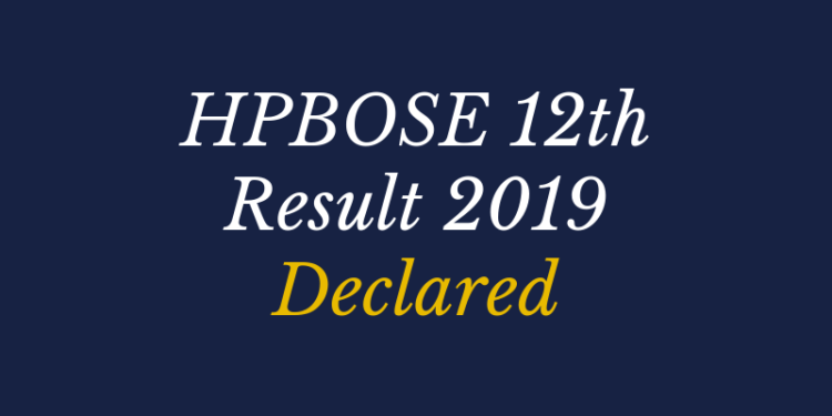 HPBOSE 12th Result 2019 Declared