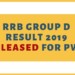 RRB Group D Result 2019 Released for PwD Aglasem