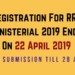 Registration For RRB Ministerial 2019 Ends On 22 April 2019 Aglasem