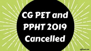 CG PET and PPHT 2019 Cancelled