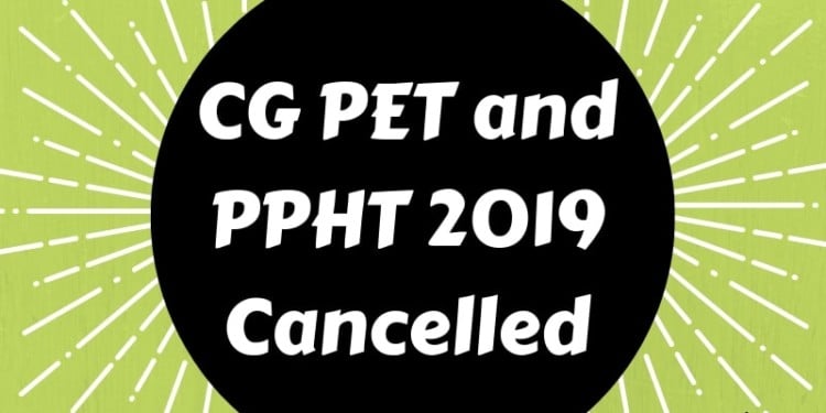 CG PET and PPHT 2019 Cancelled