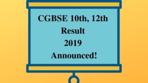 CGBSE 10th, 12th Result 2019 Announced