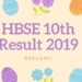 HBSE 10th Result 2019