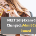 NEET 2019 Exam Centers Changed; Admit Card Re-issued