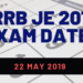 RRB JE 2019 Exam Date