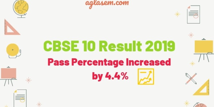 CBSE 10 Result 2019 - Pass Percentage Increased by 4.4%