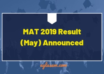 MAT 2019 Result Announced