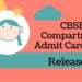 CBSE Compartment Admit Card 2019