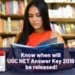 UGC NET Answer Key 2019 date