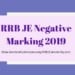 RRB JE Negative \Marking