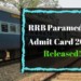 RRB Paramedical Admit Card 2019
