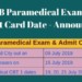 RRB Paramedical Exam and Admit Card Date
