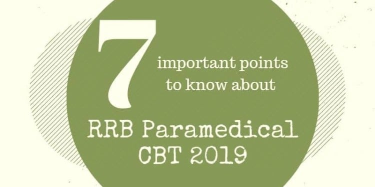RRB Paramedical CBT 2019