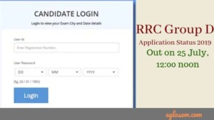 RRC Group D Application Status 2019