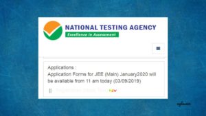 Application Form for JEE Main 2020