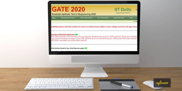 GATE 2020 Application Form Correction