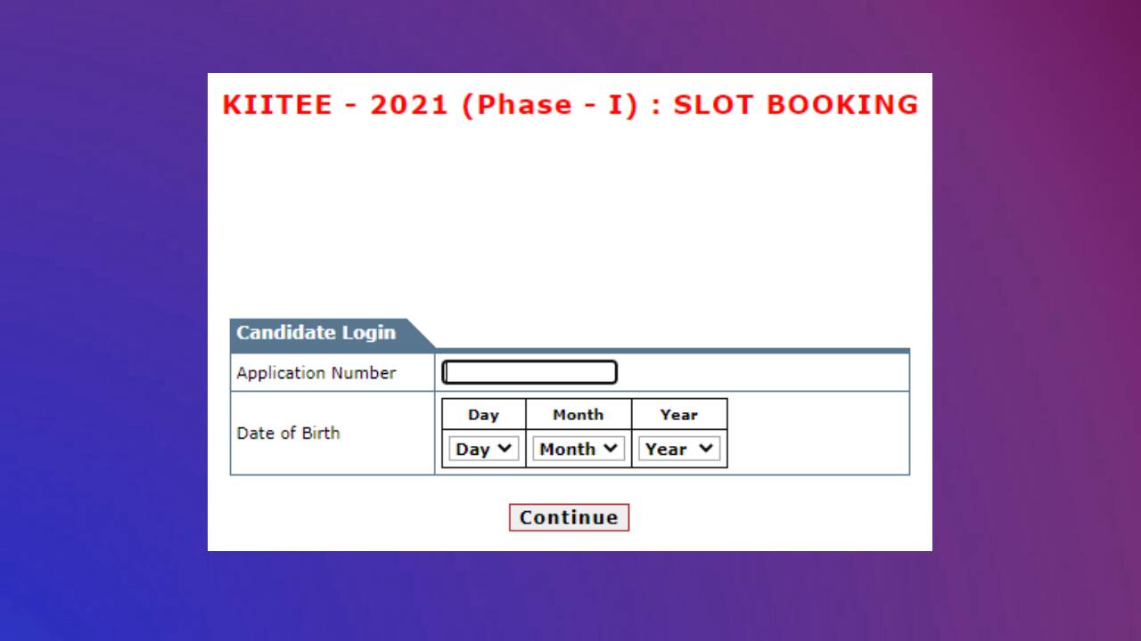 KIIT Slot Booking 2021
