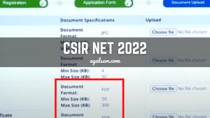 CSIR NET 2022 photo resizer and PDF converter