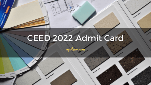 CEED 2022 admit card
