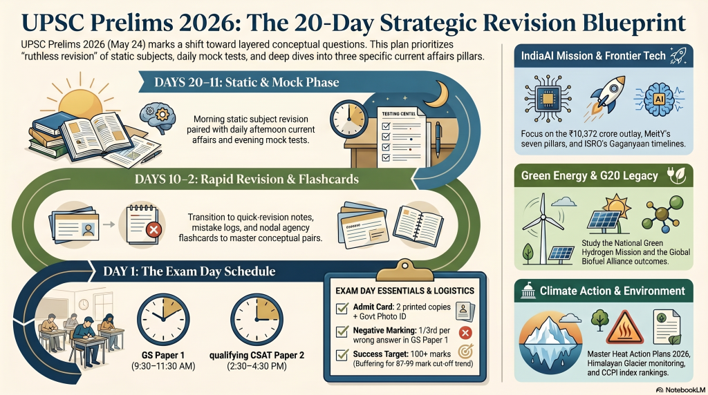 UPSC Prelims 2026 20 Day Last-Minute Revision Plan
